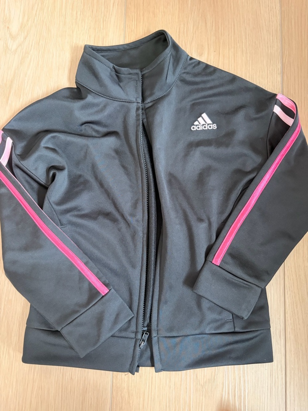 adidas Girls Black Regular Fit Track Set - Picture 2 of 6